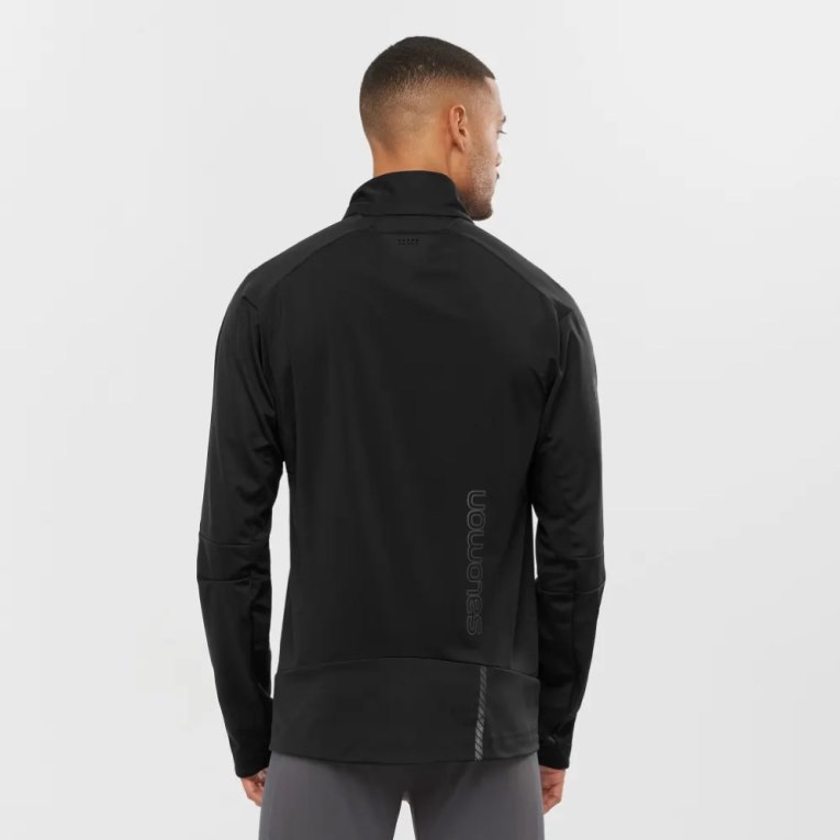 Black Salomon Gore Tex Infinium Windstopper Pro Men's Jackets | IE DE1587